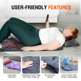 Powermat Full Body Massage Mat with Heat - Shiatsu Back Massager Pad for Bed, Chair & Recliner - Electric Vibrating Heating Pad - Whole Body Massager Mat for Pain Relief - Massage Mattress by Powerfit
