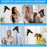 Shouken Adjustable Hands-Free Hair Dryer Stand Holder 360 Degree Rotation,Blow Dryer Holder Countertop With Non-Slip Tripod and Universal Clip