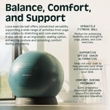 Retrospec Luna Exercise Ball - 55, 65, or 75cm Yoga Ball for Workouts, Stability, Pregnancy - Swish Balance Ball w/Pump & Base for Office & Home Gym Retrospec