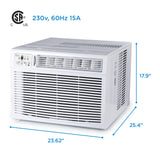 BLACK+DECKER Window or Through The Wall Air Conditioner 18000 BTU, AC Window Unit Cools Up to 1000 Square Feet