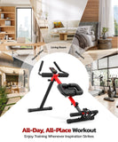 Yoleo Multi-Functional Ab Machine, Foldable Ab Workout Equipment, Ab Trainer Machine for Stomach Workout, Ab Crunch & Rowing Machine