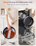 Nuwave Essential Series 5PC Ceramic Cookware Set PFAS-Free, G11 Duralon Blue Coating, Pots and Pans Set Non Stick