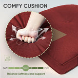 moosprr Outdoor Cushion Set of 4, Waterproof Outdoor Seat Cushions 25x22, Patio Chair Cushions for Outdoor Furniture, Couch Cushion Replacement, Include 4 Back & 4 Seat Cushions, Red