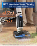 Tineco Corded 3-in-1 Wet Dry Vacuum Mop with Steam Function, FLOOR ONE S6 Stretch Steam, Tineco BoostSteam, 320℉ High-temp Steam Cleaning, 180° Lay-Flat, Anti-Tangle Design, One-Touch Self-Cleaning