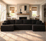 134 Inch Modular Sectional Sofa, Cloud Boneless Couch for Living Room