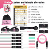 Resistance Bands with Handles for Women, 5 Level Exercise Bands Workout Bands for Physical Therapy, Yoga, Pilates, Door Anchor, Storage Pouch(Colour) COFOF