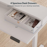 71" L Shaped Standing Desk with 4 Drawers, Height Adjustable Stand up Desk, Corner Gaming Desk with Monitor Stand