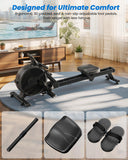 Lacuffy Magnetic Rower Machine, Whisper-Quiet Indoor Rowing Machine with 32-Level Tension, Space-Saving Foldable Design with Integrated Tablet Holder, Full Body Cardio Exercise Rower for Home Gym