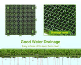 Mapleyard 108 PCS Interlocking Artificial Grass Tiles Turf Squares Outdoor
