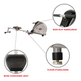 Sunny Health & Fitness Rowing Machine Rower Ergometer with Digital Monitor, Inclined Slide Rail, 220 LB Max Weight and Foldable - SF-RW5606 Sunny Health & Fitness