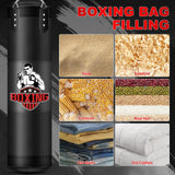 Punching Bag for Adults, 4FT Oxford Heavy Boxing Bag with Chains and Hand Wraps, Boxing Equipment for MMA Karate Kickboxing, Unfilled