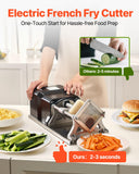 VEVOR Commercial French Fry Cutter, Stainless Steel Vegetable Fruit Chopper with 3 Replacement Blades 1/2-Inch 3/8-Inch 1/4-Inch, Electric Potato Slicer Dicer for Restaurants & Home Kitchen