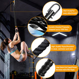 DAJOUJS Climbing Rope 1.5 Inch Diameter 10FT Length Gym Climbing Rope for Workout Fitness & Strength Training, Gym Rope, Exercise Climbing Rope in Black for Adults or Kids Outdoor & Indoor DAJOUJS
