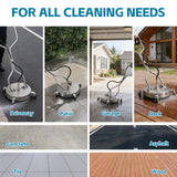 FIDISP 16.5" Pressure Washer Surface Cleaner, Heavy-Duty Stainless Steel, Dual Handle, 4500 PSI Max, 1/4" & 3/8" Quick Connect, 21-Piece Power Washer Attachment for Driveway, Concrete, Sidewalk, Floor