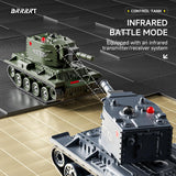BRRRRT 1/64 RC Battle Tank Set,Remote Control Military Vehicles with Infrared Shoot,RC Tank That Shoots with 330° Rotating Turret and Sound & Lighting for Kids Gift 8+