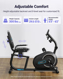 MERACH Recumbent Exercise Bike for Home with Smart Bluetooth and Exclusive App Connectivity, LCD, Heart Rate Handle, S08 Magnetic Recumbent Bikes, Black MERACH
