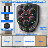 Smart Music Boxing Machine for Adults and Kids, Bluetooth Boxing Equipment with Boxing Gloves, Wall Mounted Electronic Punching Machine