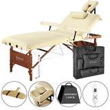 Master Massage 30" DEL RAY™ SALON Portable Massage Table Package with Therma-Top® - Adjustable Heating System! (Sand Color)
