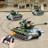 Supdex 1:18 RC Tank That Shoot BBS, 2.4G Metal US M26 Pershing Remote Control Model Toys, Army Tank Toy with Smoke, Lights, Sound and Recoil,Military RC Vehicle for Adults and Kids 6+Year Old