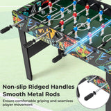 Goplus Foosball Table, 2-in-1 Soccer Table with Detachable Legs for Tabletop, Freestanding Arcade Game Table with 2 Balls, 2 Score Records for Adults, Indoor Home Office Bar Game Room