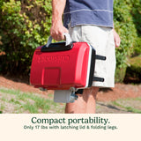 Petit Gourmet Portable Tabletop Propane Gas Grill, Red 17.6 x 18.6 x 11.8-Inch Cuisinart
