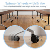 Conference Tables Set of 4, 5.2 Foot Folding Conference Room Table with Wheels
