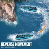 volantexrc Brushless RC Boats for Adults, 30+MPH Fast Remote Control Boat with 2 Rechargeable Batteries for Lakes, 30+ Mins Full Proportional Boats High Speed RC Boat for Adults (79705 Blue)