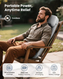 COMFIER Cordless Back Massage Chair Pad with Multi Functions, 2D/3D/Mix Shiatsu Neck and Back Massager with Heat, Chair Massager for Home Office Indoor/Outdoor Use