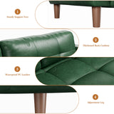 GarveeHome 3-Seater Sofa Couch, 83" Wide Faux Leather Couch with Deep Seats