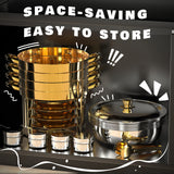 Trivico Chafing Dishes for Buffet Set,4 Pack 6QT, No Assemble Stainless Steel Food Warmers for Catering, Parties & Events, Gold Colors Chafing Dish Buffet Set