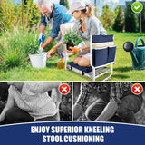 Foldable Garden Kneeler and Seat, Thicken & Widen Soft Pad for Kneeling and Sitting to Prevent Knee& Back Pain