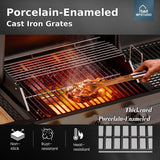 MFSTUDIO Heavy Duty 3 Burner Gas and Charcoal Grill Combo w/Offset Smoker
