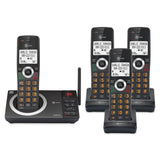 4-Handset Expandable DECT 6.0 Cordless Home Phone with Large Display, Big Buttons, Answering Machine (Charcoal Black) AT&T