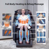 Vosaky 4D Massage Chairs Full Body Recliner with Heat Zero Gravity 57'' SL Track Shiatsu Massage Chair for Home Office with AI Voice, 7" Touch Screen, Wireless Charging,Neck & Shoulder Relief