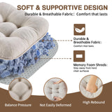 Chair Cushions for Dining Chairs Set of 4,3.5" Thick Kitchen Table Chair Pads with Ties,Non Slip Backing and Covers