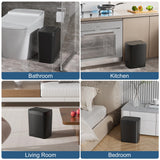 2 Pack 2.7 Gal Bathroom Trash Can with Lid, Automatic Trash Can Small Smart Garbage Can Touchless
