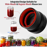2026 Upgraded Mason Jar Vacuum Sealer, Electric Vacuum Sealer for Regular Mouth and Wide Mouth Canning Jars, Fully Automated and Portable