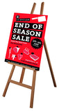 M&T Displays Wooden Modern Art Easel – Adjustable Beechwood Tripod Painting Canvas Holder with Storage Tray, Floor Easel Stand for Artists, Galleries, Weddings, Events, Signs, Classrooms, and Studios