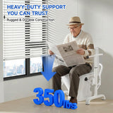 Onpickly Toilet Safety Rails for Seniors, 350lbs Heavy Duty Toilet Safety Frame & Grab Bars, Triple Stability with 2 Suction Cups & Rear Bar, Adjustable Height & Width Toilet Rail