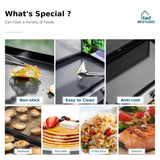 MFSTUDIO Flat Top Grill with Ceramic Coated Cast Iron Griddle, 3-Burner Propane Gas BBQ Griddle Grill, Outdoor Barbecue Grill,33,000 BTU,Black