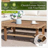 Sophia & William Wicker Patio Furniture Set, L-Shaped Outdoor Sectional