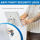Mount-It! Anti-Theft iPad Tablet Floor Stand Kiosk with Literature Holder