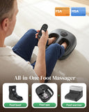 Heycool 2026 Upgraded Shiatsu Foot Massager with Heat and Compression, FSA Eligible HSA Store Eligible, Remote Control, Foot Massager for Plantar Fasciitis, Neuropathy, Gifts, Men, Women