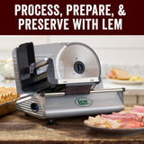 LEM Products 7 ½ Inch Electric Meat Slicer Machine with a Stainless Steel Serrated Blade