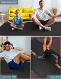 Extra Long & Wide Thick Yoga Mat for Tall Men & Women, 84'' x 32'' x 7mm Oversized Yoga Mat Double-Sided Non Slip, Pro TPE Yoga Mats with Strap MRZZATA