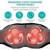 Neck and Back Massager with Soothing Heat, Electric Deep Tissue 3D Kneading Massage Pillow for Shoulder Nekteck