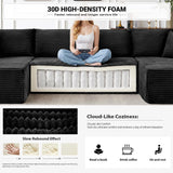 134 Inch Modular Sectional Sofa, Cloud Boneless Couch for Living Room