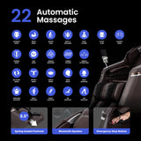 Osaki 2026 4D Ion l Full Body Massage Chair l 4D Massage Mechanism l Voice Control l 24 Auto Massages l SL-Track l Zero Gravity l Space Saving l Touchscreen Controller l Bluetooth Speaker (Black)