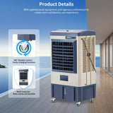 Uthfy 41" Swamp Cooler, 4800 CFM Evaporative air Cooler with 10.6 Gallon Water Tank, Portable Outdoor Air Conditioner with 3 Ice Pack, 120° Oscillation, 3 Speed for Garage, Yard, Blue