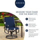 Arden earthFIBER Outdoor Dining Chair Cushion, 20 x 20, Rain-Proof